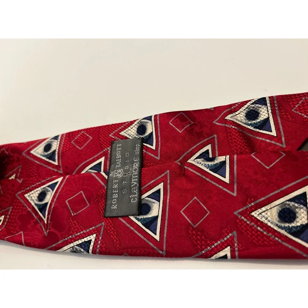 Robert Talbott Neck‎ Tie Best of Class Geometric Triangle Mens Silk Claymore